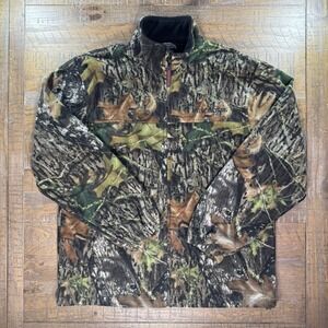 Winchester X Mossy Oak Full Zip Fleece Mens Sz LARGE Country Roots Camo Jacket